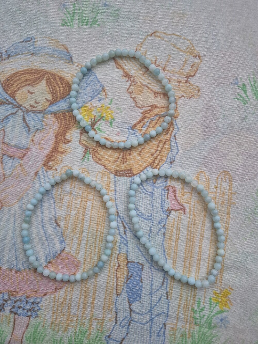 🌙3 Amazonite Stone Stacking Braclet Trio NWT - Picture 10 of 10